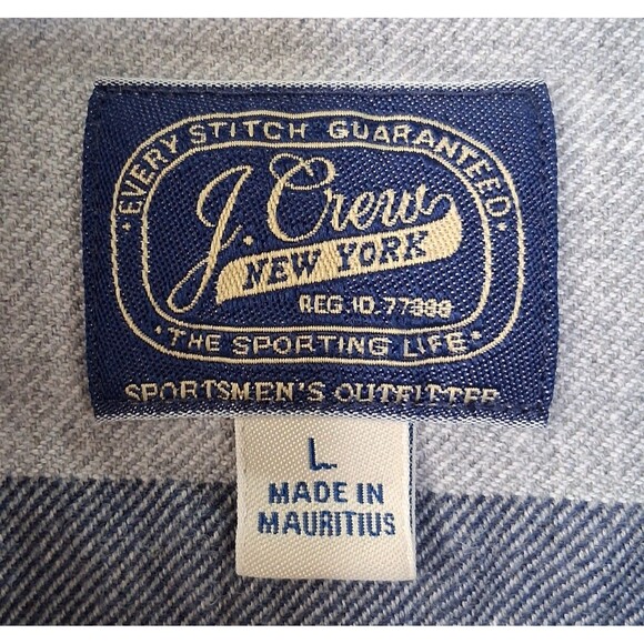 J. Crew Brushed Midweight Cotton Stripe Shirt H4831 Size L - Picture 2 of 16